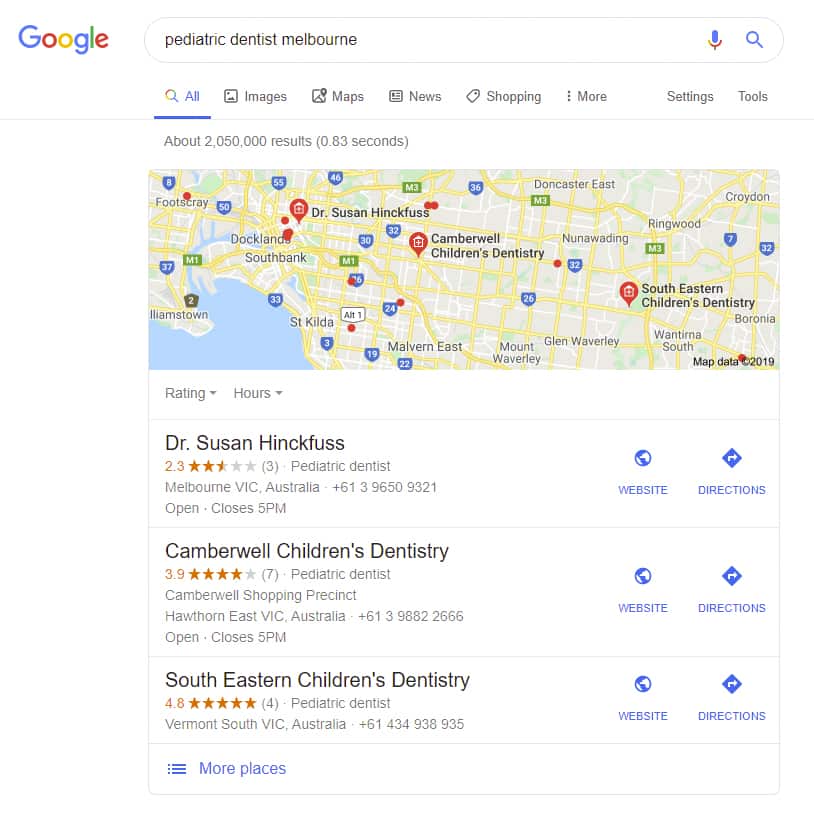 Secure a spot in Google’s Snack Pack - sample