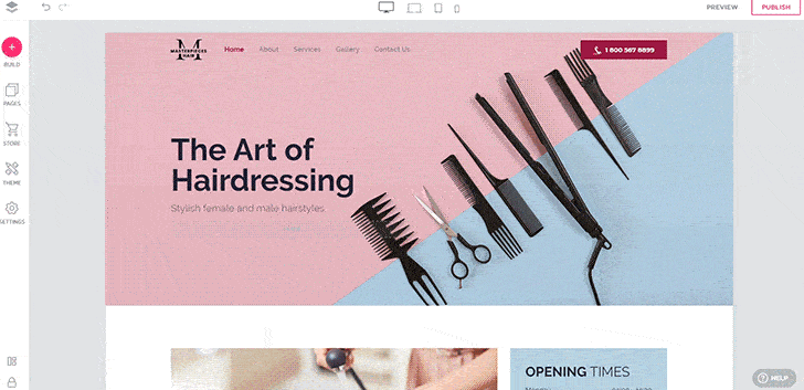 adjust website layout