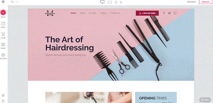 Website Builder blank template