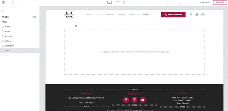 drop down page